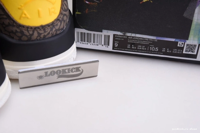 Rep Animal - Retro 3 SE 2.0 Air Instinct CV3583-003 Jordan 0805